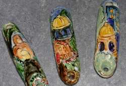 Village mezuzah covers