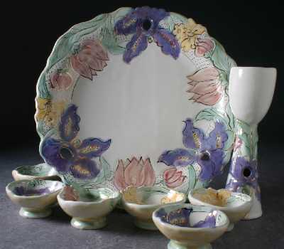 8 Piece Seder set, Spring Garden